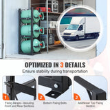 Basketball & Basketball Accessories: VEVOR Refrigerant Tank Rack, with 3 x 30lbs Bottle Tanks, Cylinder Tank Rack 12.79x12.99x33.07 in, Refrigerant Cylinder Rack Gas Cylinder Racks and Holders for Freon, Gases, Oxygen, Nitrogen