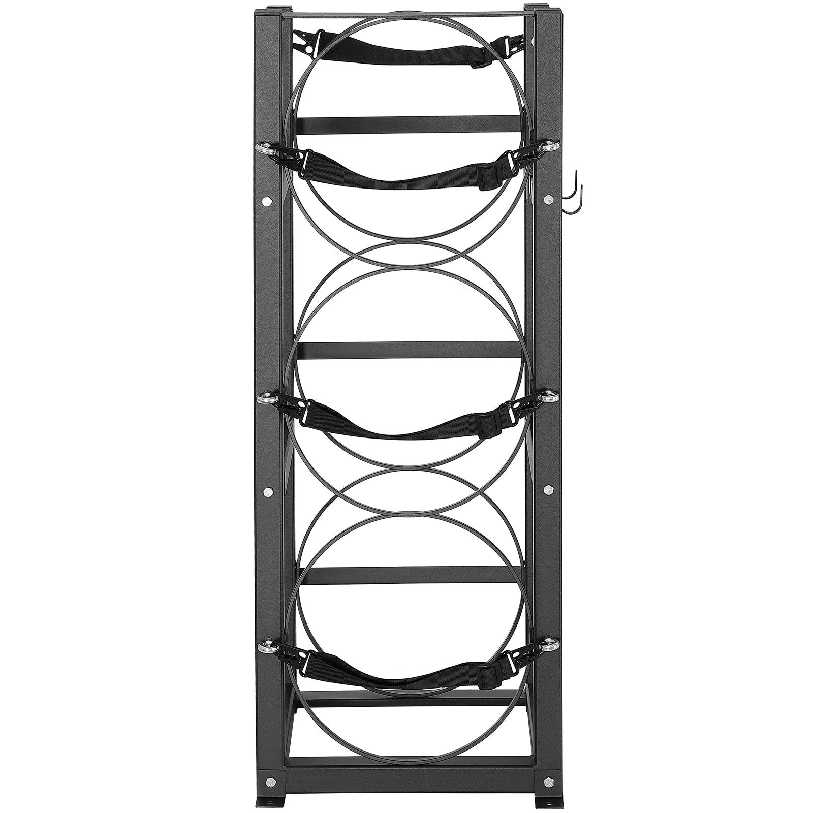 Basketball & Basketball Accessories: VEVOR Refrigerant Tank Rack, with 3 x 30lbs Bottle Tanks, Cylinder Tank Rack 12.79x12.99x33.07 in, Refrigerant Cylinder Rack Gas Cylinder Racks and Holders for Freon, Gases, Oxygen, Nitrogen
