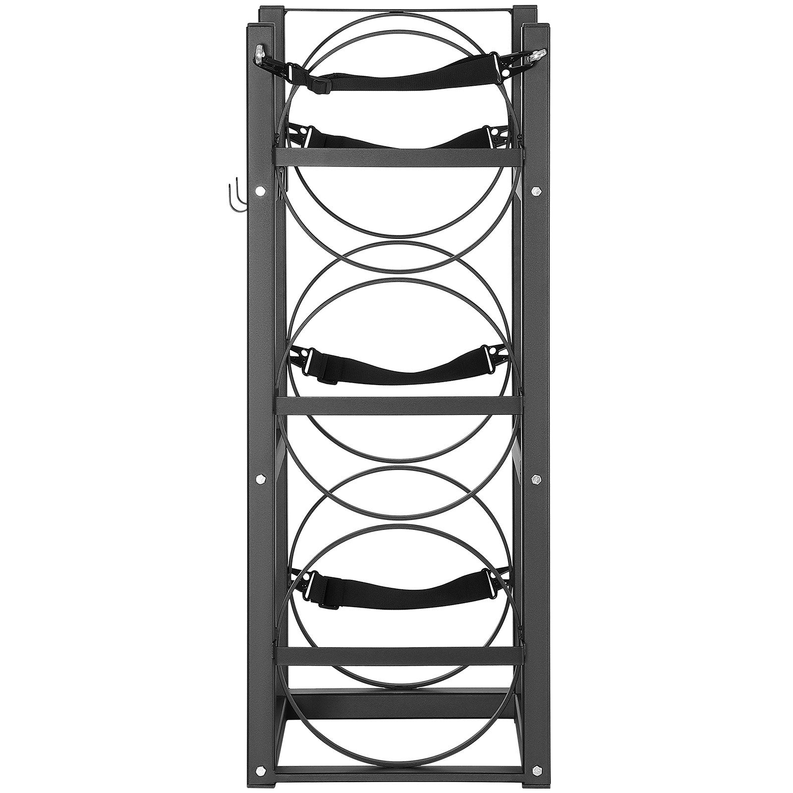 Basketball & Basketball Accessories: VEVOR Refrigerant Tank Rack, with 3 x 30lbs Bottle Tanks, Cylinder Tank Rack 12.79x12.99x33.07 in, Refrigerant Cylinder Rack Gas Cylinder Racks and Holders for Freon, Gases, Oxygen, Nitrogen