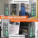 Basketball & Basketball Accessories: VEVOR Refrigerant Tank Rack, with 1 x 50lb, 2 x 30lb and Other 3 Small Bottle Tanks, Cylinder Tank Rack 15.55x12.99x49.8 in, Refrigerant Cylinder Rack and Holders for Freon, Gases, Oxygen, Nitrogen