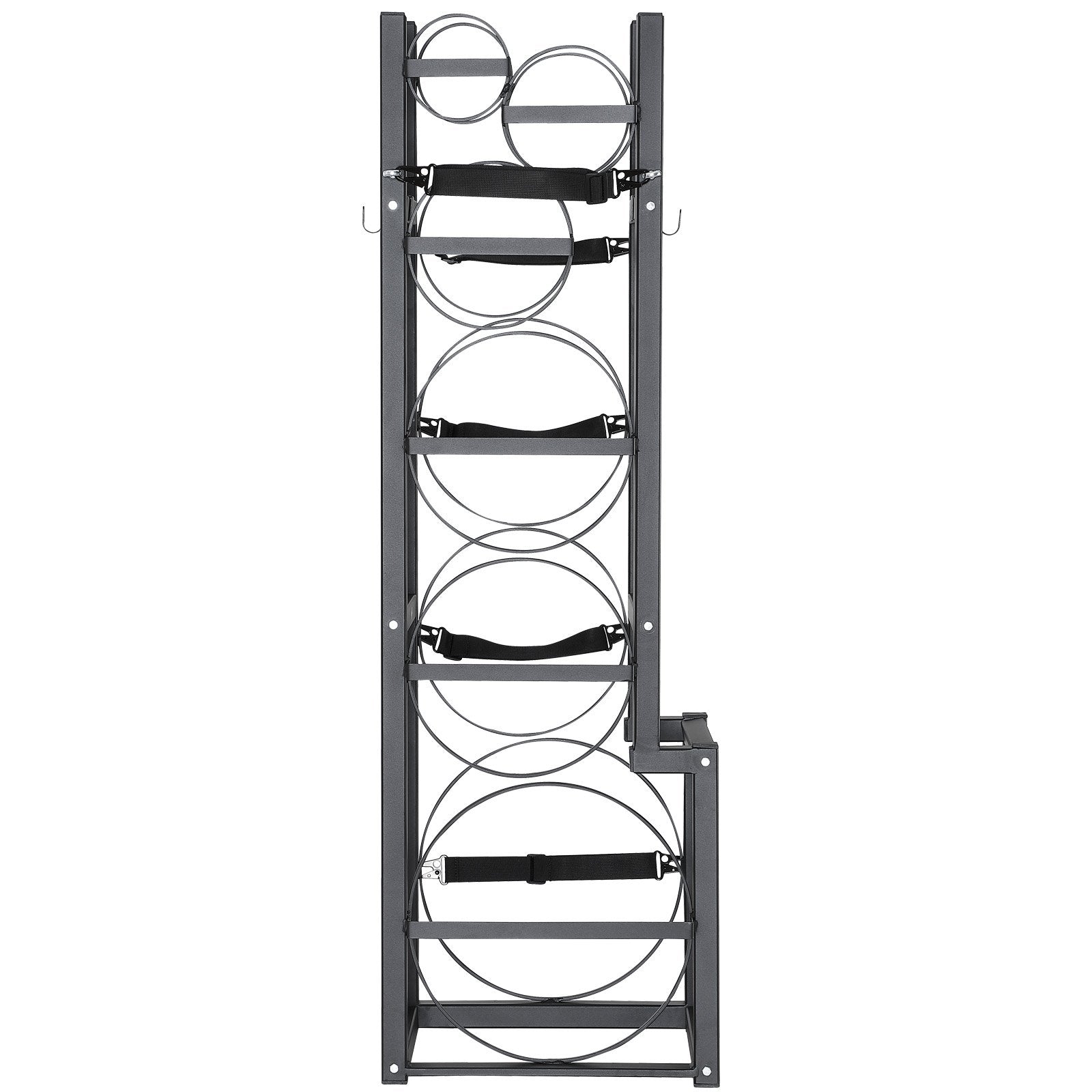 Refrigerant Tank Rack, with 1 x 50lb, 2 x 30lb and Other 3 Small Bottle Tanks, Cylinder Tank Rack 15.55x12.99x49.8 in, Refrigerant Cylinder Rack and Holders for Freon, Gases, Oxygen, Nitrogen