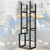 Kitchen & Bathroom DIY: VEVOR Refrigerant Tank Rack Cylinder Tank Rack w/ 1*50lb 2*30lb &3 Small Bottles