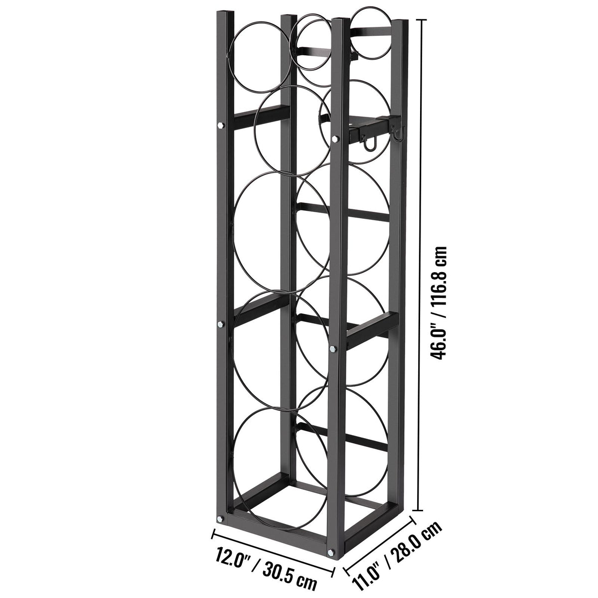 Refrigerant Tank Rack with 3x30lb and Other 3 Saving Space, Cylinder Tank Rack 46x13x4-inch, Refrigerant Cylinder Rack Gas Cylinder Racks and Holders, for Gas Oxygen Nitrogen Storage