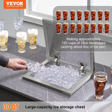 Food Storage: VEVOR Drop in Ice Chest, 14"L x 12"W x 18"H Stainless Steel Ice Cooler, Commercial Ice Bin with Hinged Cover, 40 qt Outdoor Kitchen Ice Bar, Drain-pipe and Drain Plug Included, for Cold Wine Beer