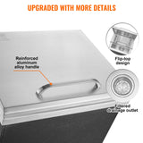 Food Storage: VEVOR Drop in Ice Chest, 14"L x 12"W x 18"H Stainless Steel Ice Cooler, Commercial Ice Bin with Hinged Cover, 40 qt Outdoor Kitchen Ice Bar, Drain-pipe and Drain Plug Included, for Cold Wine Beer