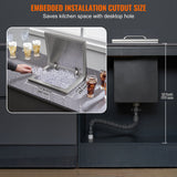 Food Storage: VEVOR Drop in Ice Chest, 14"L x 12"W x 18"H Stainless Steel Ice Cooler, Commercial Ice Bin with Hinged Cover, 40 qt Outdoor Kitchen Ice Bar, Drain-pipe and Drain Plug Included, for Cold Wine Beer