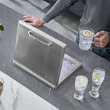 Food Storage: VEVOR Drop in Ice Chest, 14"L x 12"W x 18"H Stainless Steel Ice Cooler, Commercial Ice Bin with Hinged Cover, 40 qt Outdoor Kitchen Ice Bar, Drain-pipe and Drain Plug Included, for Cold Wine Beer