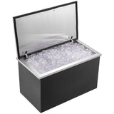 Food Storage: VEVOR Drop in Ice Chest, 24"L x 20"W x 15"H Stainless Steel Ice Cooler, Commercial Ice Bin with Hinged Cover, 40 qt Outdoor Kitchen Ice Bar, Drain-pipe and Drain Plug Included, for Cold Wine Beer