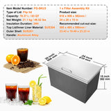 Food Storage: VEVOR Drop in Ice Chest, 24"L x 20"W x 15"H Stainless Steel Ice Cooler, Commercial Ice Bin with Hinged Cover, 40 qt Outdoor Kitchen Ice Bar, Drain-pipe and Drain Plug Included, for Cold Wine Beer