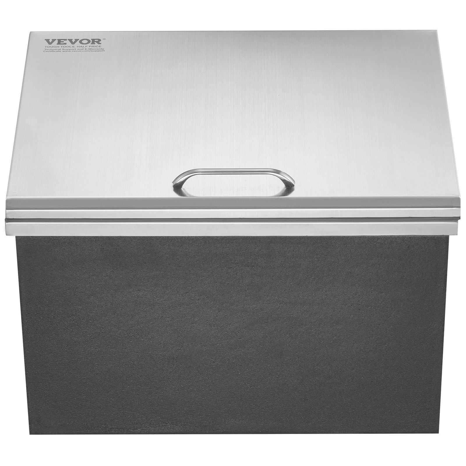 Food Storage: VEVOR Drop in Ice Chest, 20"L x 16"W x 13"H Stainless Steel Ice Cooler, Commercial Ice Bin with Hinged Cover, 40 qt Outdoor Kitchen Ice Bar, Drain-pipe and Drain Plug Included, for Cold Wine Beer