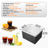 Food Storage: VEVOR Drop in Ice Chest, 28"L x 16"W x 17"H Stainless Steel Ice Cooler, Commercial Ice Bin with Hinged Cover, 40 qt Outdoor Kitchen Ice Bar, Drain-pipe and Drain Plug Included, for Cold Wine Beer
