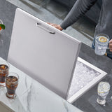 Food Storage: VEVOR Drop in Ice Chest, 28"L x 16"W x 17"H Stainless Steel Ice Cooler, Commercial Ice Bin with Hinged Cover, 40 qt Outdoor Kitchen Ice Bar, Drain-pipe and Drain Plug Included, for Cold Wine Beer