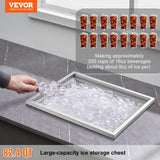 Activity Games: VEVOR Drop in Ice Chest, 21"L x 17"W x 18"H Stainless Steel Ice Cooler, Commercial Ice Bin with Cover, 40 qt Outdoor Kitchen Ice Bar, Drain-pipe and Drain Plug Included, for Cold Wine Beer