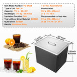 Activity Games: VEVOR Drop in Ice Chest, 21"L x 17"W x 18"H Stainless Steel Ice Cooler, Commercial Ice Bin with Cover, 40 qt Outdoor Kitchen Ice Bar, Drain-pipe and Drain Plug Included, for Cold Wine Beer