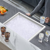 Activity Games: VEVOR Drop in Ice Chest, 21"L x 17"W x 18"H Stainless Steel Ice Cooler, Commercial Ice Bin with Cover, 40 qt Outdoor Kitchen Ice Bar, Drain-pipe and Drain Plug Included, for Cold Wine Beer