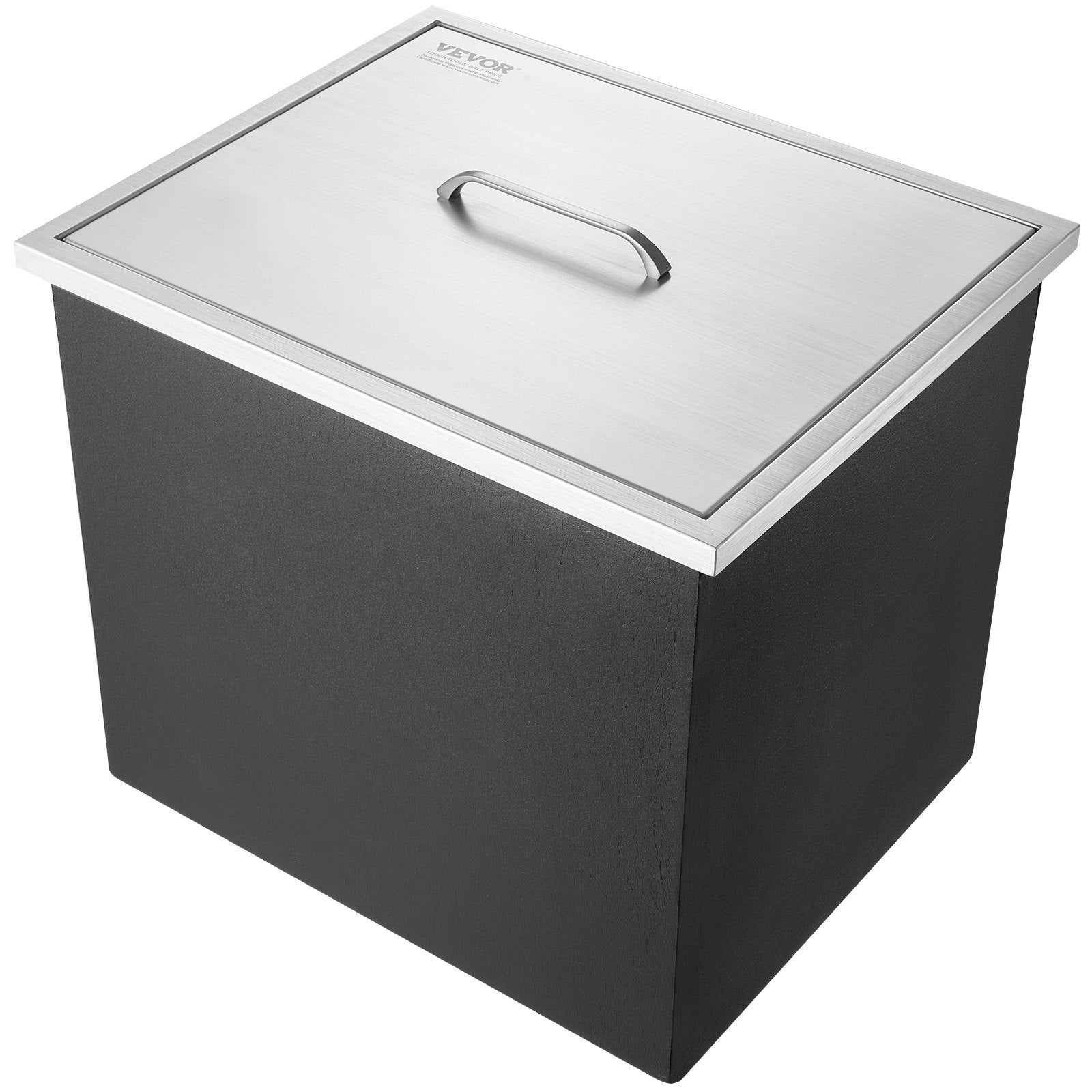 Activity Games: VEVOR Drop in Ice Chest, 21"L x 17"W x 18"H Stainless Steel Ice Cooler, Commercial Ice Bin with Cover, 40 qt Outdoor Kitchen Ice Bar, Drain-pipe and Drain Plug Included, for Cold Wine Beer