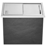 Men's Underwear & Socks: VEVOR Drop in Ice Chest, 18"L x 12"W x 14.5"H Stainless Steel Ice Cooler, Commercial Ice Bin with Sliding Cover, 40.9 qt Outdoor Kitchen Ice Bar, Drain-pipe and Drain Plug Included, for Cold Wine Beer