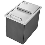 Men's Underwear & Socks: VEVOR Drop in Ice Chest, 18"L x 12"W x 14.5"H Stainless Steel Ice Cooler, Commercial Ice Bin with Sliding Cover, 40.9 qt Outdoor Kitchen Ice Bar, Drain-pipe and Drain Plug Included, for Cold Wine Beer