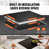 Cooktops & Stoves: VEVOR Built-in Electric Cooktop Radiant Ceramic Cooktop 4 Burners 23.2x20.5 inch
