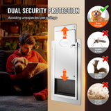 Cat & Dog Flaps: VEVOR Pet Door, 31.2 x 43.5 cm Metal Frame with Lock and 3-Flap System, Weatherproof Doggy Door, Easy to Install in Interior or Exterior Walls, Pet Door Suitable for Cat Doggie Kitties (White-Medium)