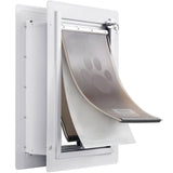 Cat & Dog Flaps: VEVOR Pet Door, 31.2 x 43.5 cm Metal Frame with Lock and 3-Flap System, Weatherproof Doggy Door, Easy to Install in Interior or Exterior Walls, Pet Door Suitable for Cat Doggie Kitties (White-Medium)