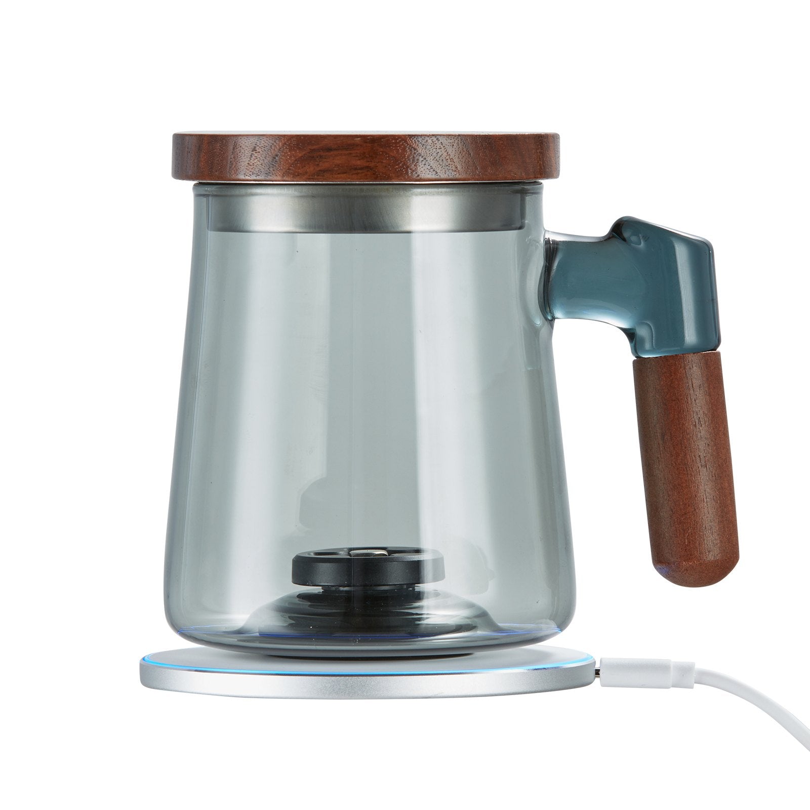 Gardening Tools: VEVOR Hydrogen Water Cup, 400 ml / 14.1 oz Hydrogen Generator, SPE Technology Portable Hydrogen Water Ionizer Machine with Wireless Charging Base, Hydrogen Rich Water Bottle Glass Health Cup