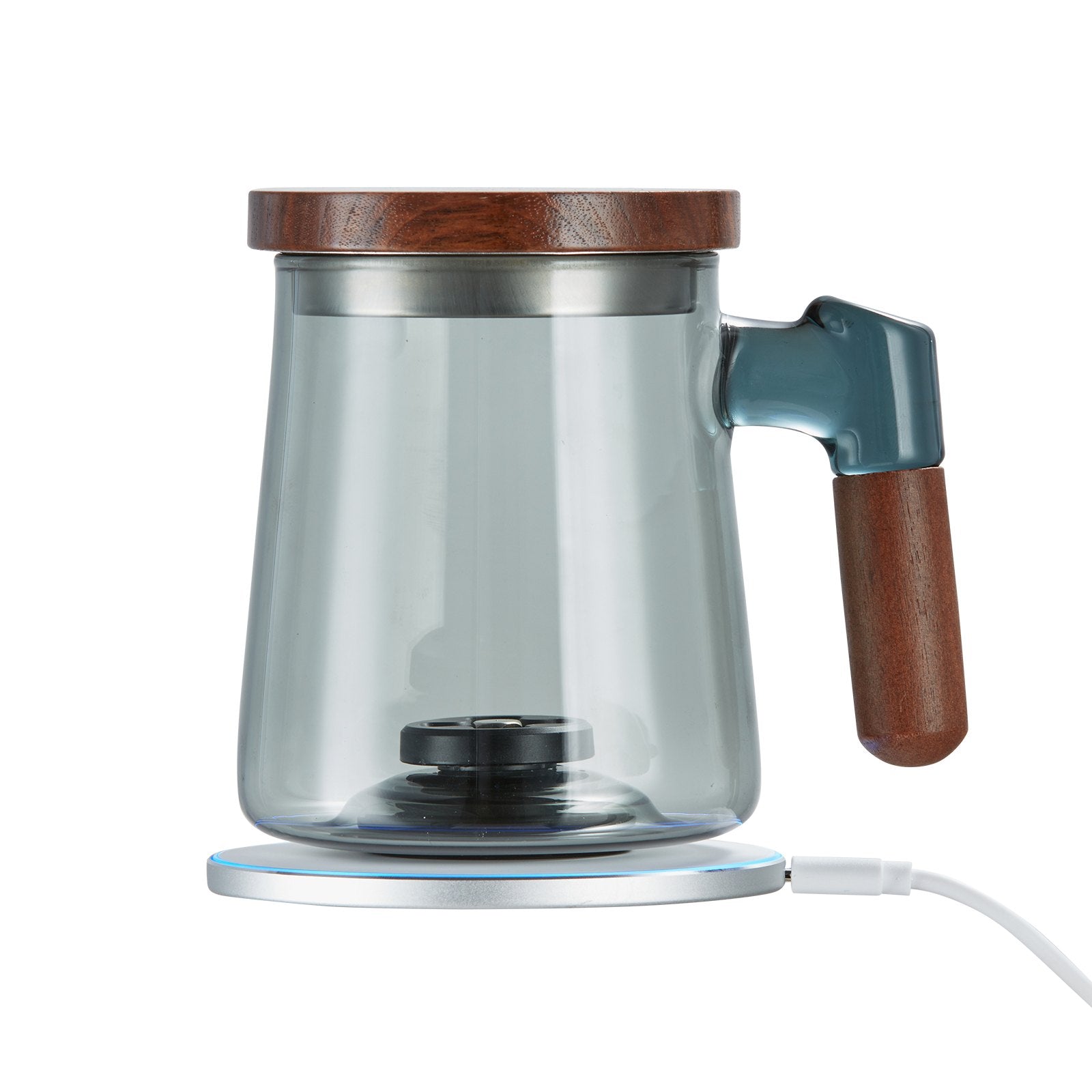 Gardening Tools: VEVOR Hydrogen Water Cup, 400 ml / 14.1 oz Hydrogen Generator, SPE Technology Portable Hydrogen Water Ionizer Machine with Wireless Charging Base, Hydrogen Rich Water Bottle Glass Health Cup