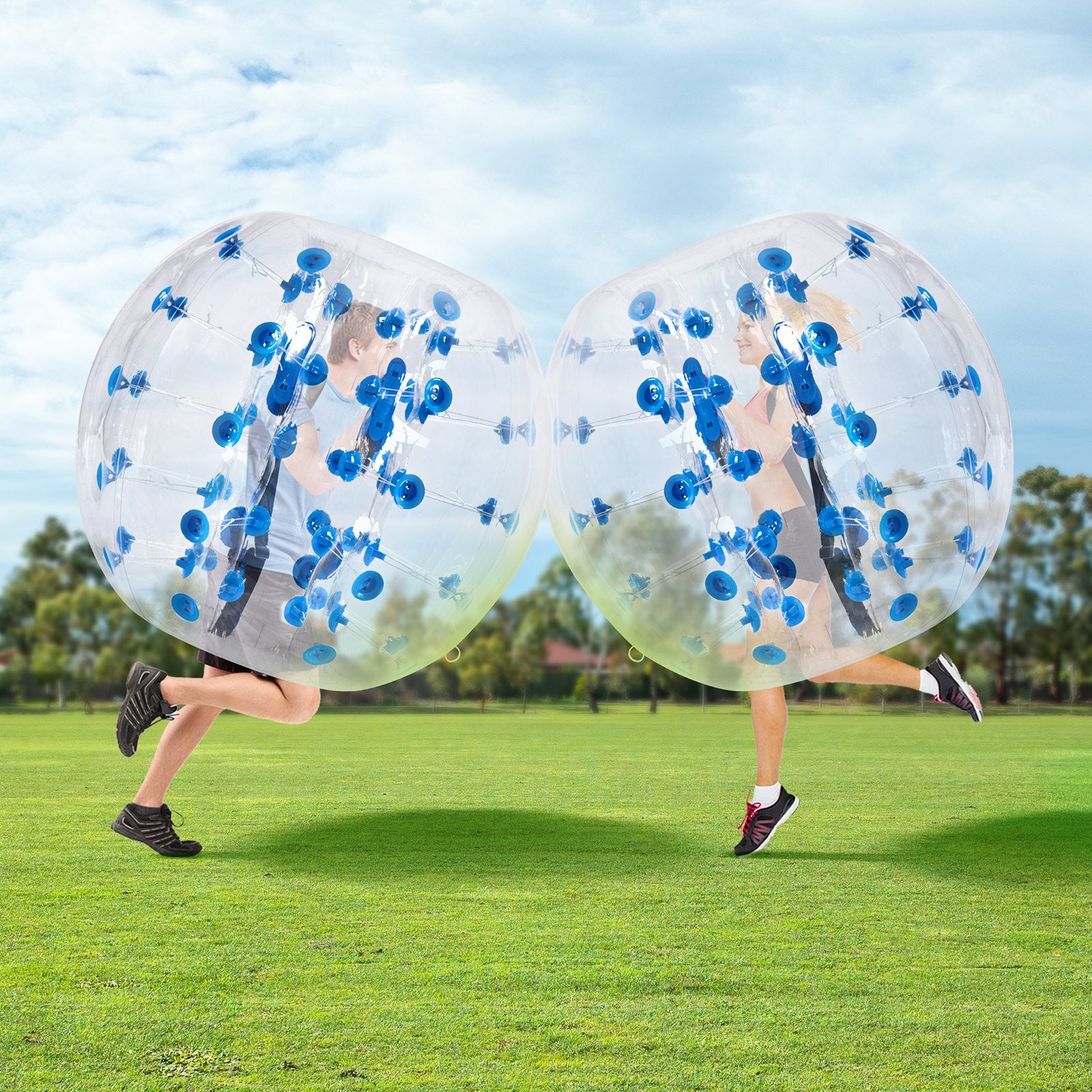 Dog Toys: VEVOR Inflatable Bumper Ball 1-Pack, 4FT/1.2M Body Sumo Zorb Balls for Teen & Adult, 0.8mm Thick PVC Human Hamster Bubble Balls for Outdoor Team Gaming Play, Bumper Bopper Toys for Garden, Yard, Park