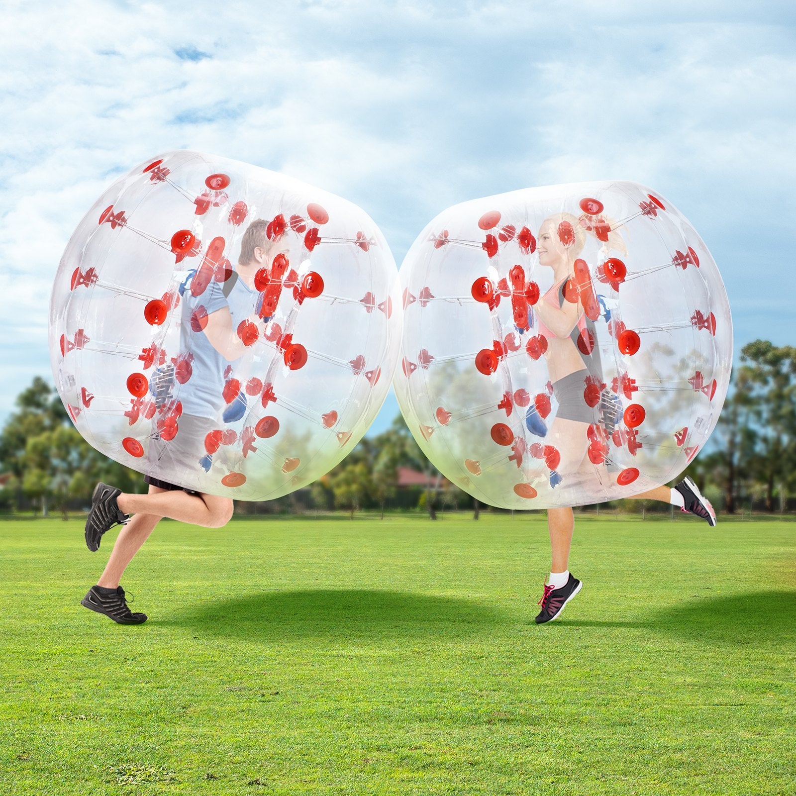 Dog Toys: VEVOR Inflatable Bumper Ball 1-Pack, 4FT/1.2M Body Sumo Zorb Balls for Teen & Adult, 0.8mm Thick PVC Human Hamster Bubble Balls for Outdoor Team Gaming Play, Bumper Bopper Toys for Garden, Yard, Park
