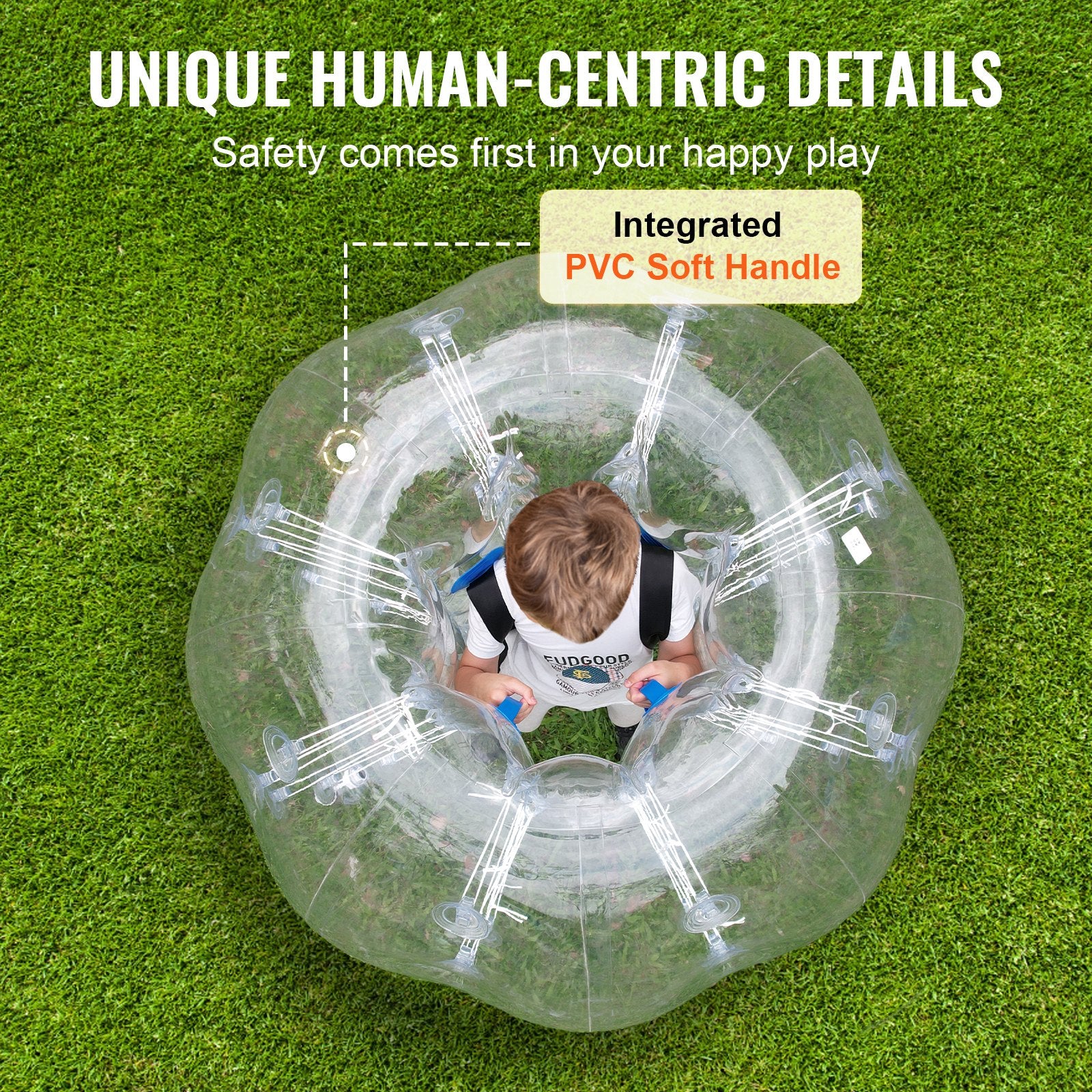 Ball Pits & Play Pens: VEVOR Inflatable Bumper Balls 2-Pack, 4FT/1.2M Body Sumo Zorb Balls for Teen & Adult, 0.8mm Thick PVC Human Hamster Bubble Balls for Outdoor Team Gaming Play, Bumper Bopper Toys for Garden, Yard, Park