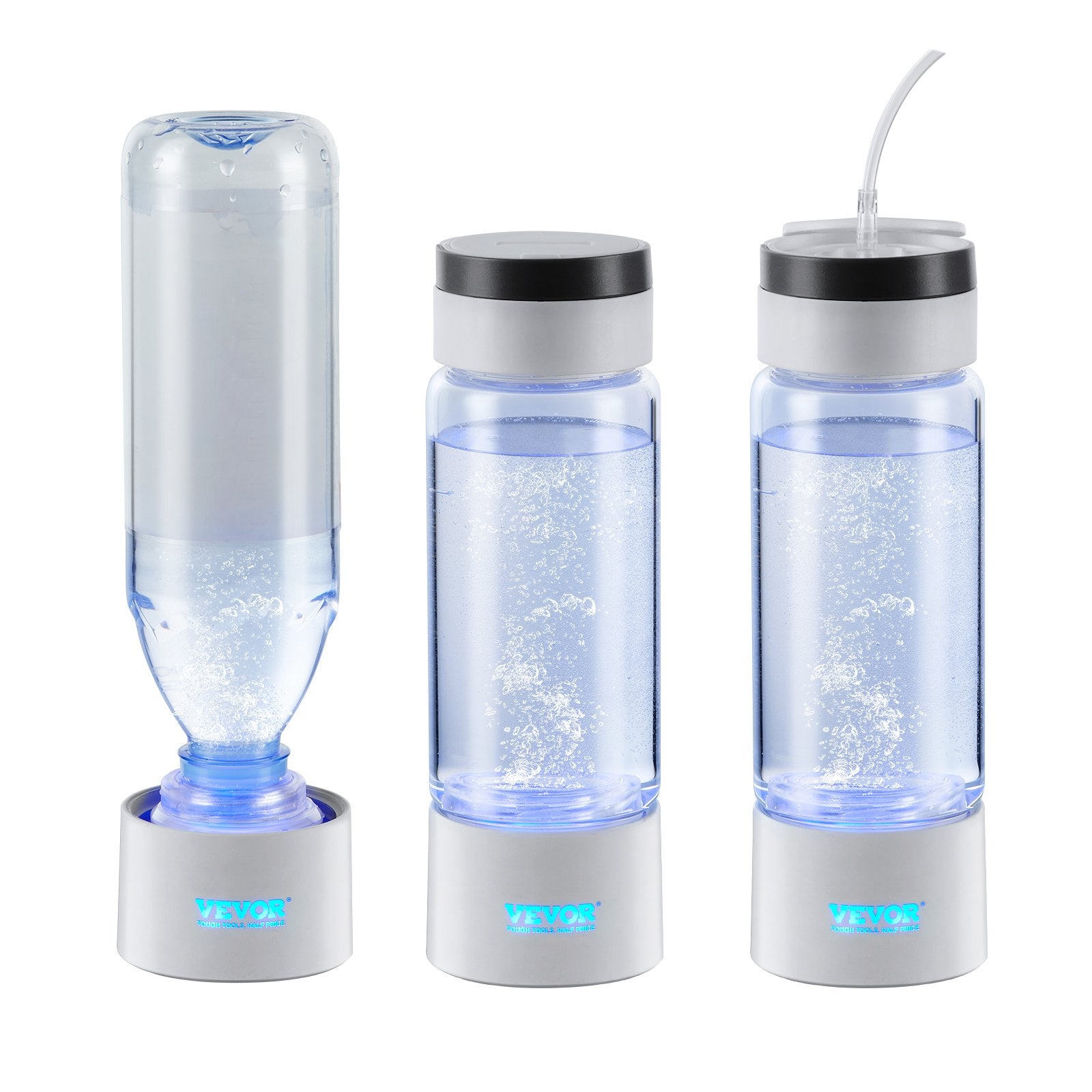 Gardening Tools: VEVOR Hydrogen Water Bottle Generator, 380 ml / 13.4 oz Capacity Portable Hydrogen Water Maker, SPE Technology Hydrogen Rich Water Ionizer Machine with Nasal Inhalation Tube and Self-Cleaning