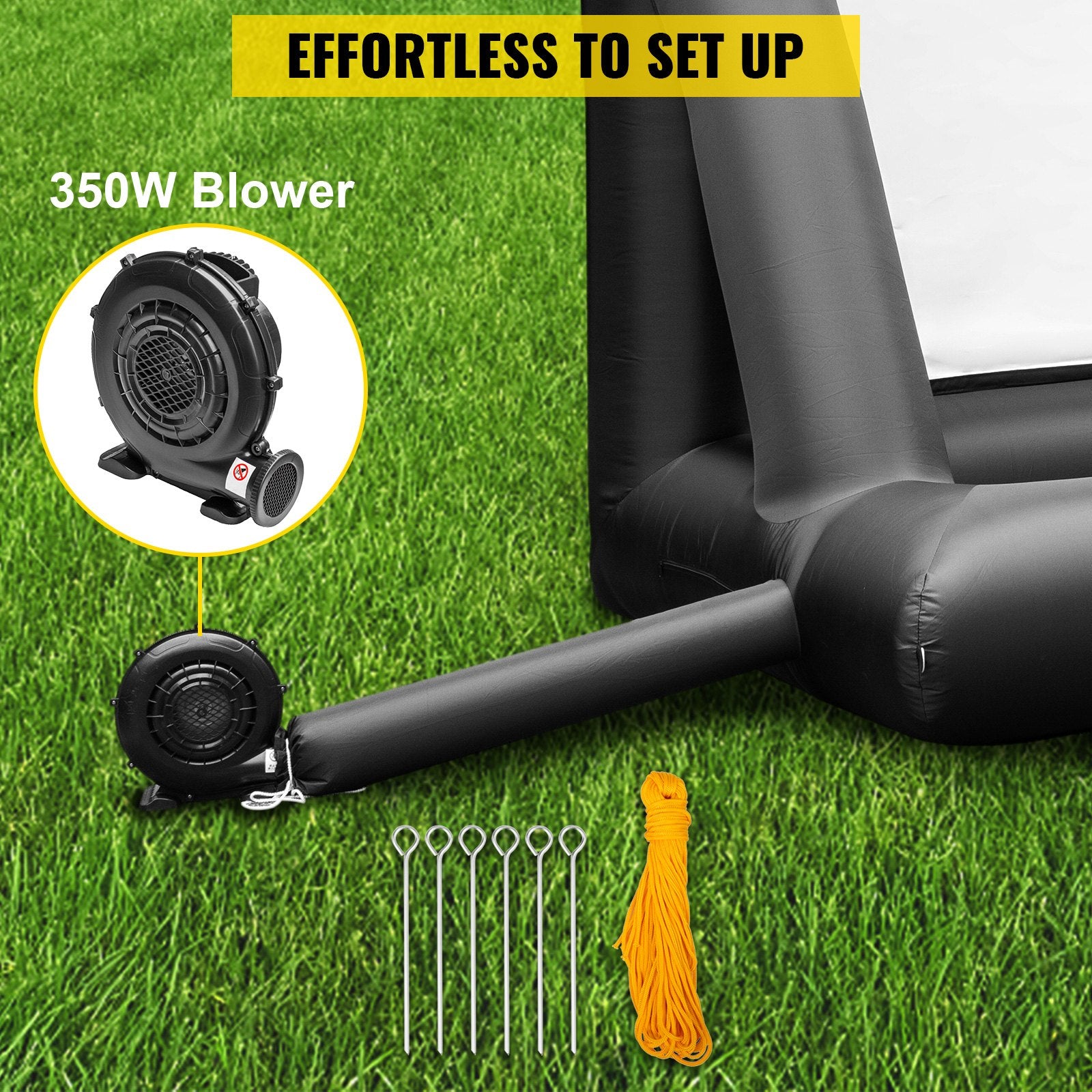 Screens & Stands: VEVOR 6x4m Inflatable Projector Screen Movie Screen Outdoor Theater w/Blower