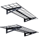 Wall Storage Racks: VEVOR Garage Storage Shelving, 2 Pack, 48 x 12 in Heavy Duty Garage Shelves Wall Mounted, 400 lbs Load Capacity(Total) Garage Storage Rack Floating Shelves, Suitable for Shop, Shed, Garage Storage