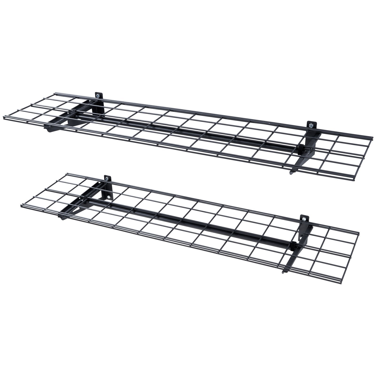 Wall Storage Racks: VEVOR Garage Storage Shelving, 2 Pack, 48 x 12 in Heavy Duty Garage Shelves Wall Mounted, 400 lbs Load Capacity(Total) Garage Storage Rack Floating Shelves, Suitable for Shop, Shed, Garage Storage