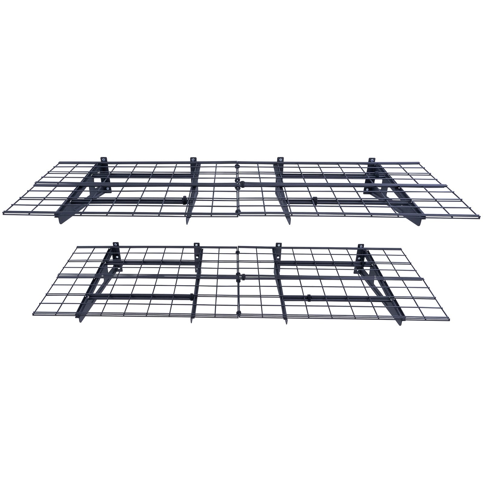 Wall Storage Racks: VEVOR Garage Storage Shelving, 2 Pack, 183 x 61 cm Heavy Duty Garage Shelves Wall Mounted, 454 kg Load Capacity(Total) Garage Storage Rack Floating Shelves, Suitable for Shop, Shed, Garage Storage