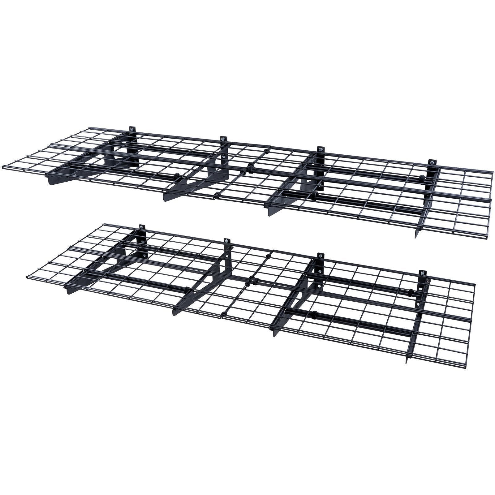 Wall Storage Racks: VEVOR Garage Storage Shelving, 2 Pack, 183 x 61 cm Heavy Duty Garage Shelves Wall Mounted, 454 kg Load Capacity(Total) Garage Storage Rack Floating Shelves, Suitable for Shop, Shed, Garage Storage