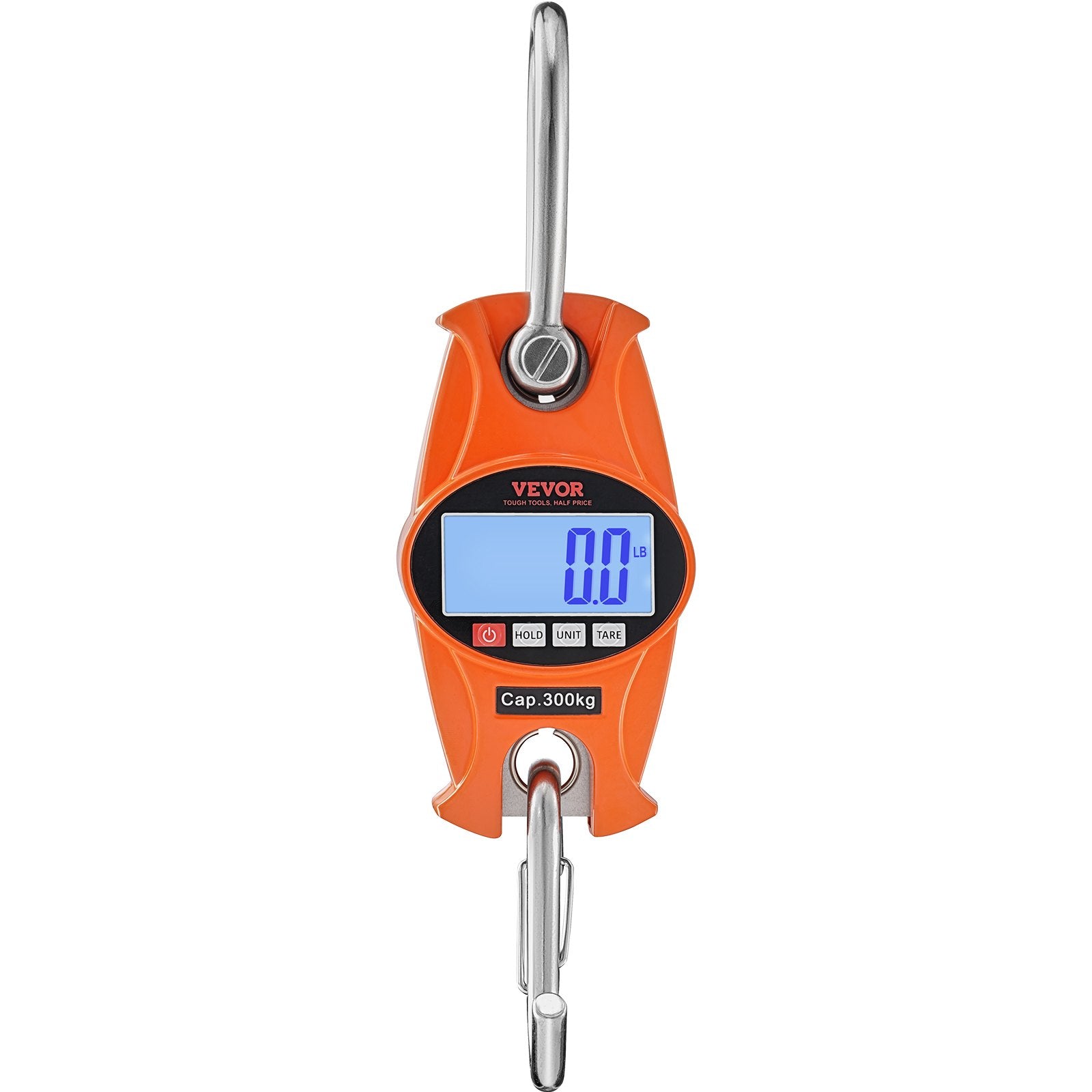 Musical Keyboards: VEVOR Digital Crane Scale, 660 lbs/300 kg, Industrial Heavy Duty Hanging Scale with Cast Aluminum Case & LCD Screen, Handheld Mini Crane with Hooks for Farm, Hunting, Fishing, Outdoor, Garage (Orange)