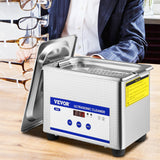 Jewellery Cleaners: VEVOR 0.8L Professional Ultrasonic Cleaner 304 Stainless Steel Digital Lab Ultrasonic Cleaner with Timer for Jewelry Watch Glasses Circuit Board Dentures Small Parts Dental Instrument (0.8L)