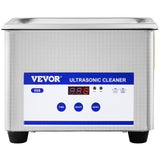 Jewellery Cleaners: VEVOR 0.8L Professional Ultrasonic Cleaner 304 Stainless Steel Digital Lab Ultrasonic Cleaner with Timer for Jewelry Watch Glasses Circuit Board Dentures Small Parts Dental Instrument (0.8L)