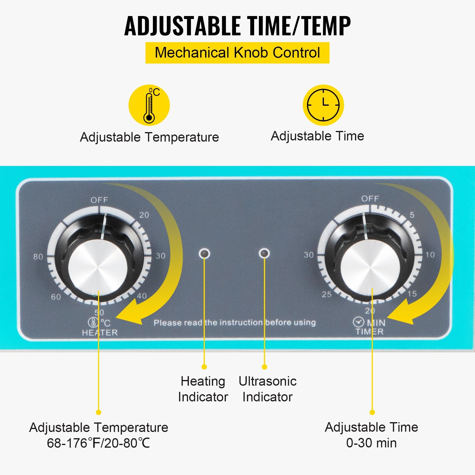 Audio Accessories: Vevor Ultrasonic Jewelry Cleaner with Heater Timer for Cleaning Eyeglass Rings Dentures Music Instruments