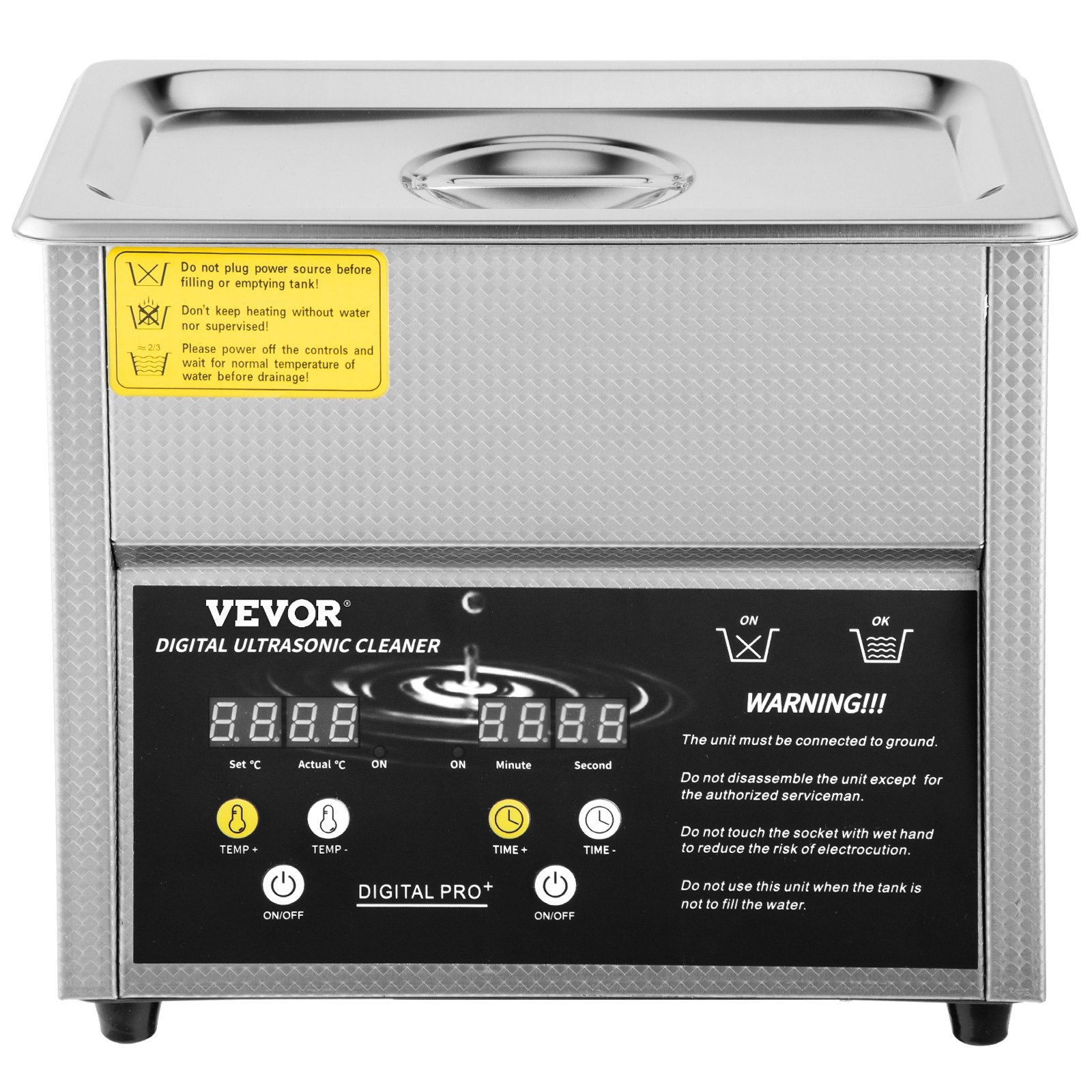 Digital Ultrasonic Cleaner 3L Ultrasonic Cleaning Machine 220V 50kHz Sonic Cleaner Machine 304 Stainless Steel Ultrasonic Cleaner Machine with Heater and Timer for Cleaning Jewelry Glasses Watch