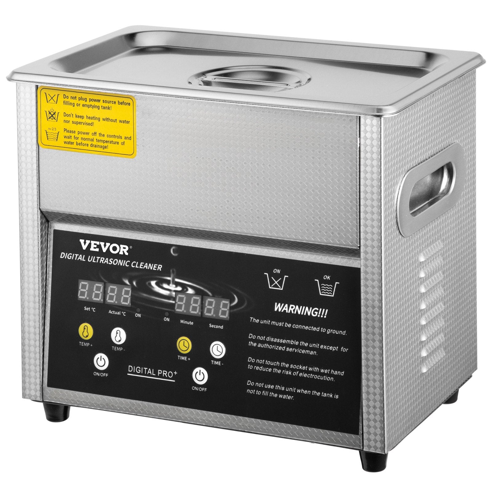Digital Ultrasonic Cleaner 3L Ultrasonic Cleaning Machine 220V 50kHz Sonic Cleaner Machine 304 Stainless Steel Ultrasonic Cleaner Machine with Heater and Timer for Cleaning Jewelry Glasses Watch
