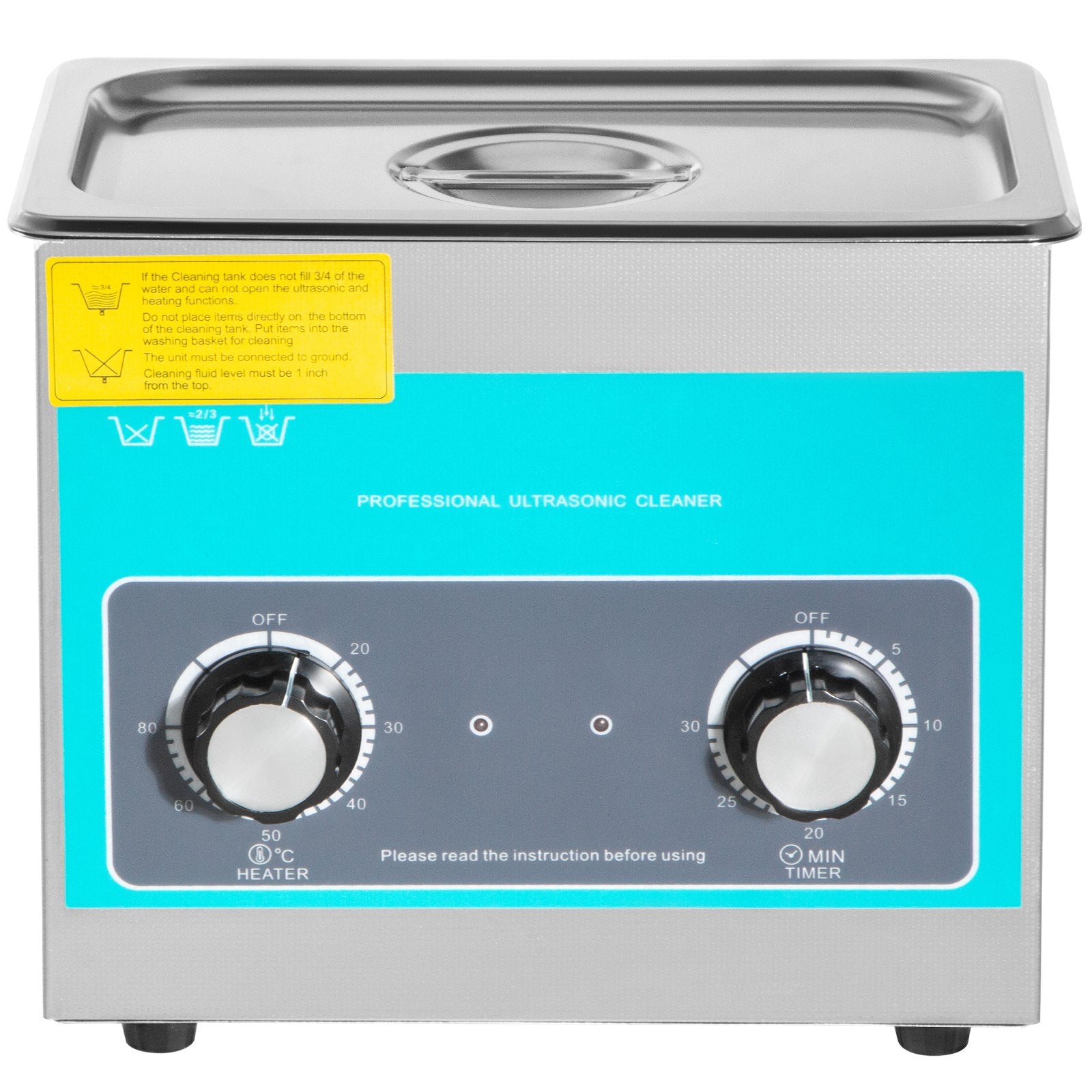 Knob Ultrasonic Cleaner 3L 40kHz Ultrasonic Cleaning Machine Knob Control Sonic Cleaner 304 Stainless Steel Ultrasonic Cleaner Machine with Heater & Timer for Cleaning Jewelry Eyeglasses Watches
