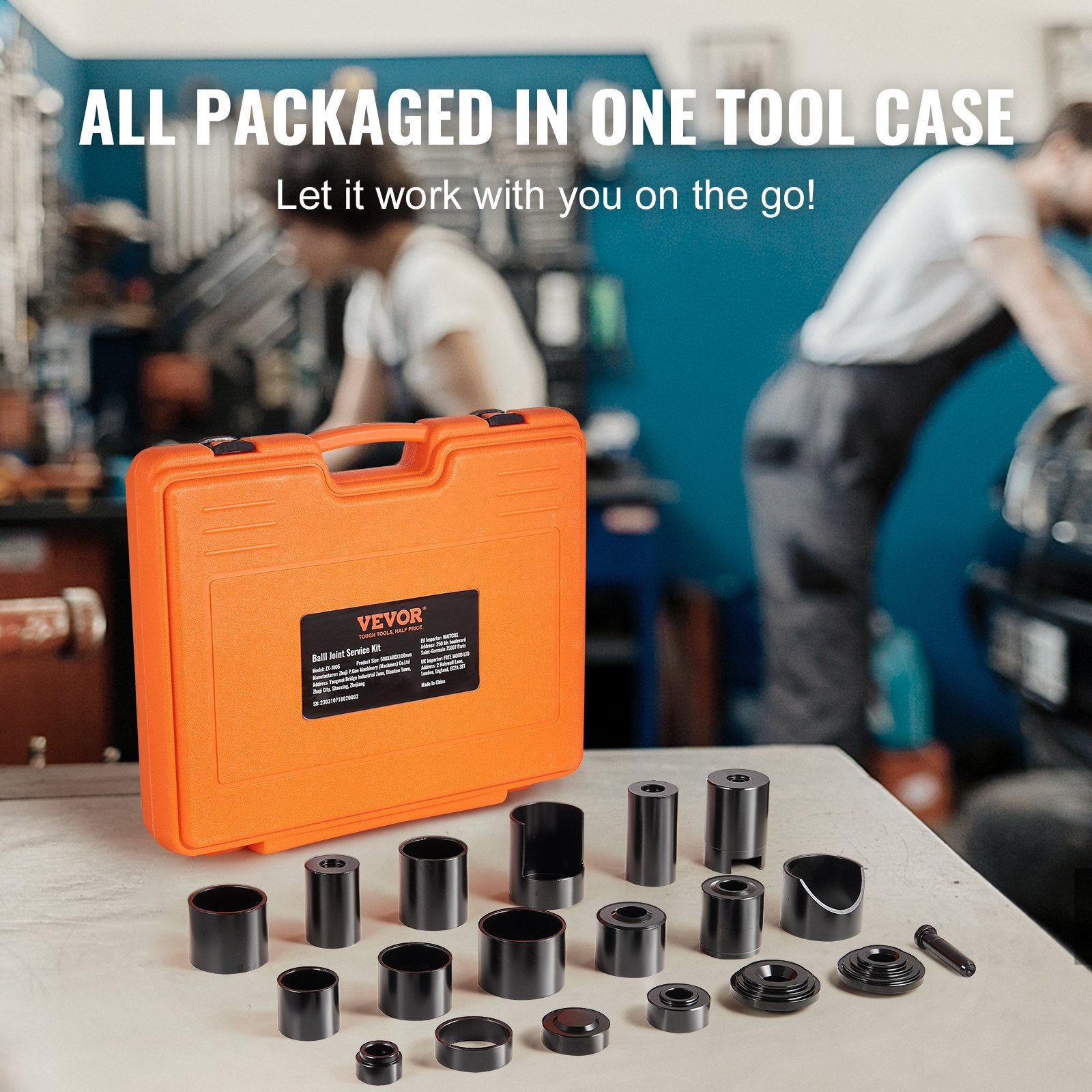 Hand Tools: VEVOR Ball Joint Press Kit, 21 pcs Tool Kit, C-press Ball joint Remove and Install Tools, for Most 2WD and 4WD Cars, Heavy Duty Ball Joint Repair Kit for Automotive Repairing