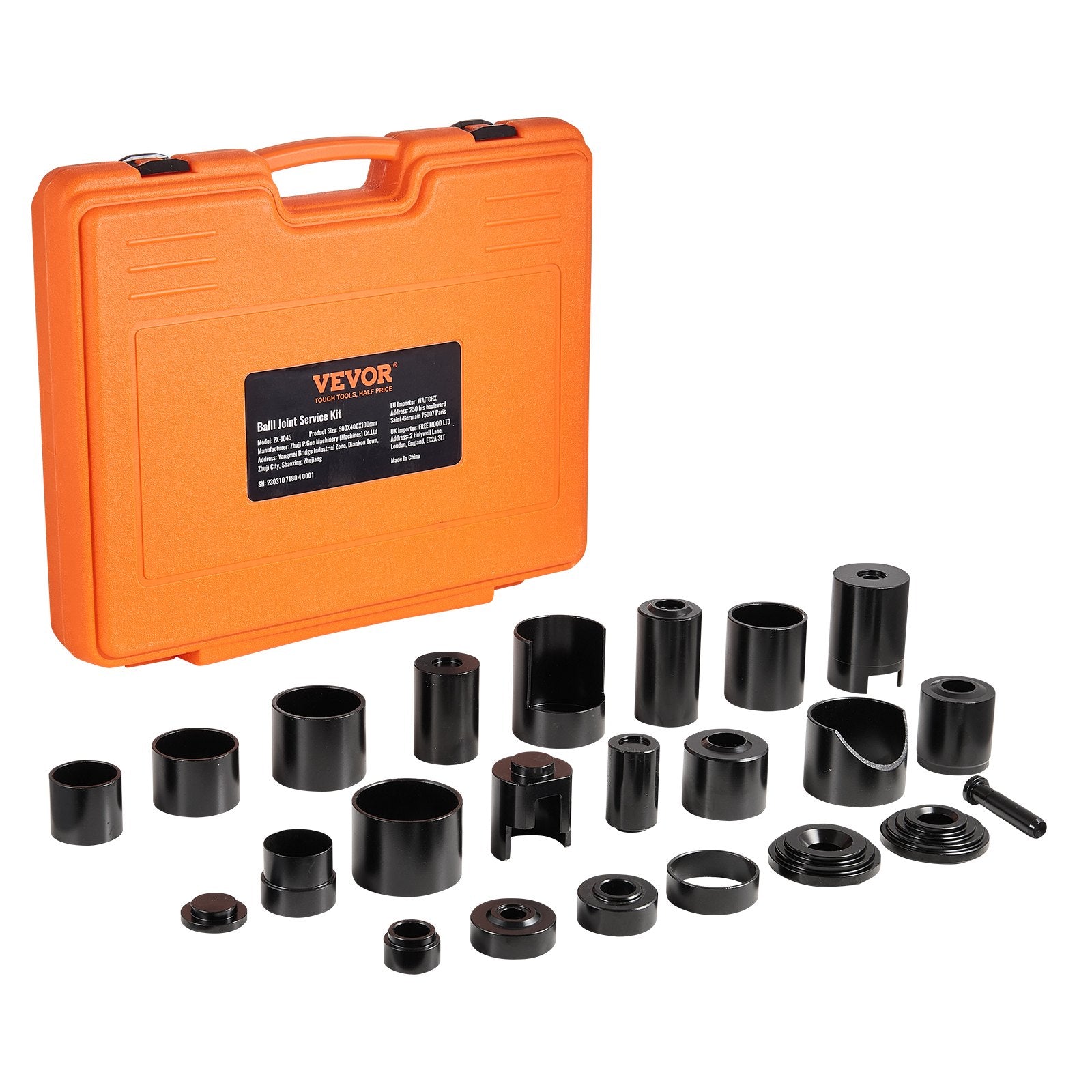 Lifts & Hoists: VEVOR Ball Joint Press Kit, 25 pcsTool Kit, C-press Ball joint Remove and Install Tools, for Most 2WD and 4WD Cars, Heavy Duty Ball Joint Repair Kit for Automotive Repairing