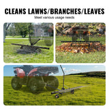Spreaders & Wheelbarrows: VEVOR Tow Behind Dethatcher, 1.5m Tow Dethatcher with 24 Steel Tines, Lawn Dethatcher Rake for ATV or Mower, Tow Behind Lawn Rake with Lift Handle for Leaves, Pine Needles, and Grass