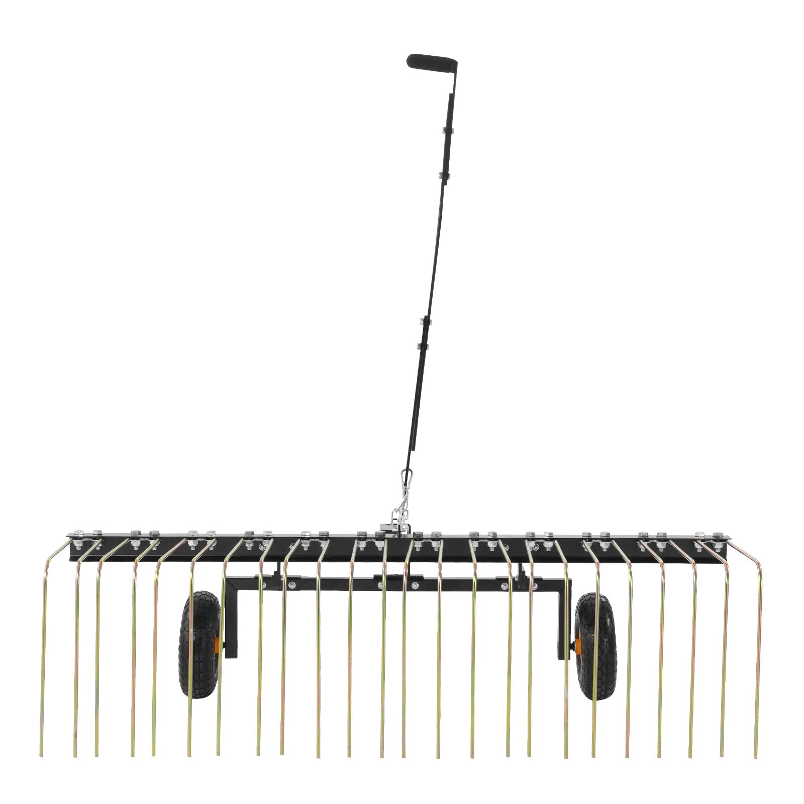 Spreaders & Wheelbarrows: VEVOR Tow Behind Dethatcher, 1.5m Tow Dethatcher with 24 Steel Tines, Lawn Dethatcher Rake for ATV or Mower, Tow Behind Lawn Rake with Lift Handle for Leaves, Pine Needles, and Grass