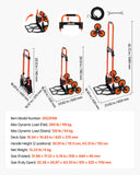Hair Colouring: VEVOR Stair Climbing Cart, 54 kg Stair-Climbing Capacity, Portable Folding Trolley Cart with Telescoping Handle, 6 Wheels and 2 Bungee Cords, Stair Climber Dolly for Home, Groceries, Warehouse
