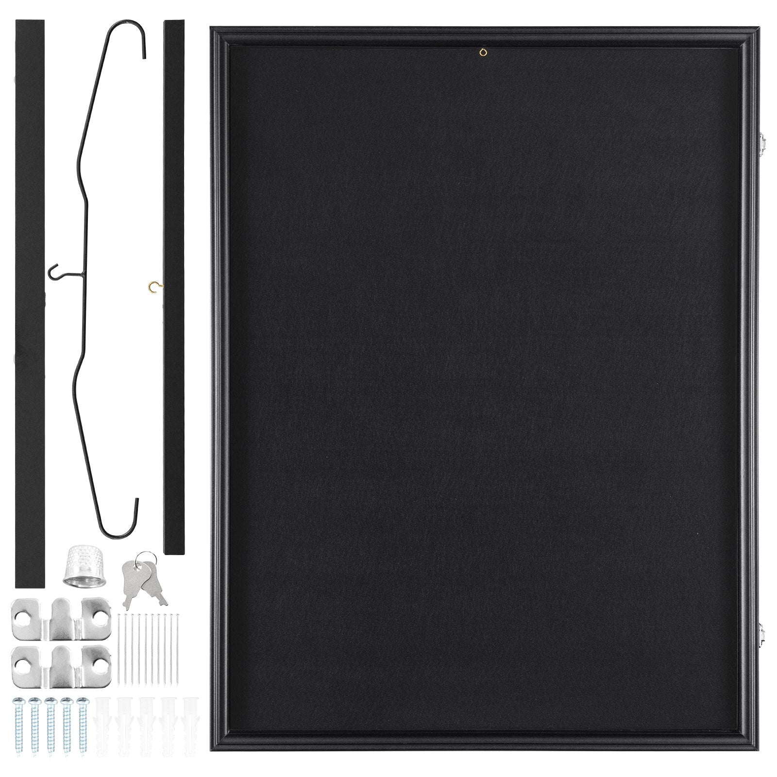 Basketball & Basketball Accessories: VEVOR Jersey Display Frame Case, 590 x 790 x 40 mm, Large Lockable Sport Jersey Shadow Box with 98% UV Protection PC Glass and Hangers, for Baseball Basketball Football Hockey Shirt and Uniform
