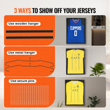 Basketball & Basketball Accessories: VEVOR 2PCs Jersey Display Frame Case, 590 x 790 x 40 mm, Large Lockable Sport Jersey Shadow Box with 98% UV Protection PC Glass and Hangers, for Baseball Basketball Football Hockey Shirt and Uniform